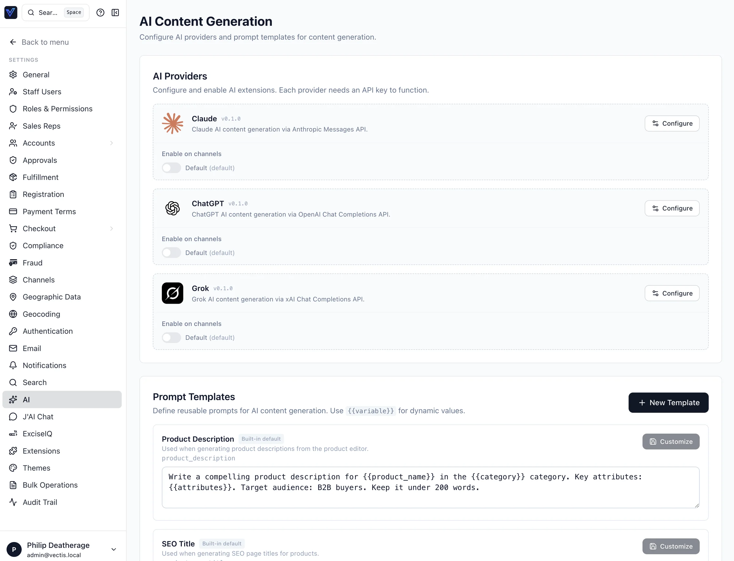AI content generation